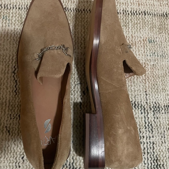 SARTO By Franco Sarto Tan Suede Loafers - Picture 2 of 4
